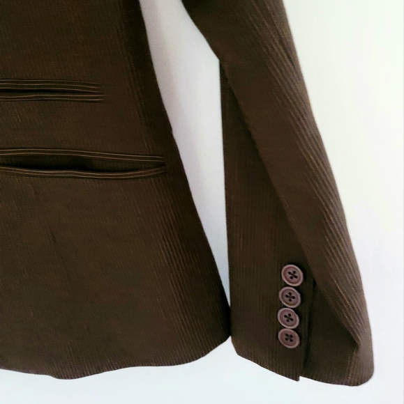 Rk Two-Button Striped Blazer Size 2 - Picture 5 of 12